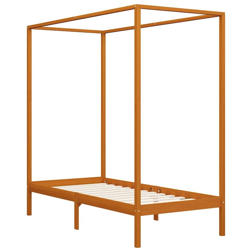 Giroletto senza Materaso Ambrato in Legno di Pino 100x200cm vidaXL