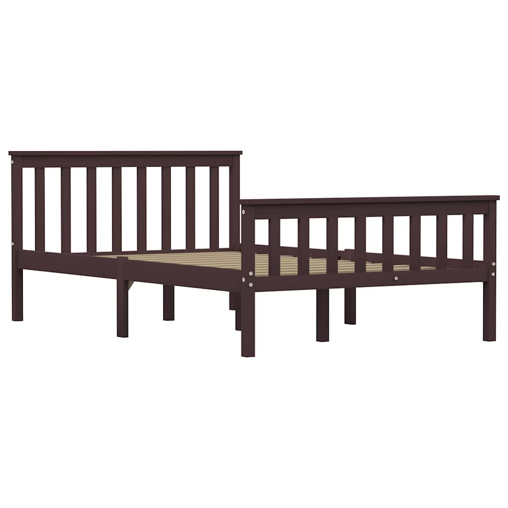 Giroletto senza Materasso Marrone Scuro 120x200 cm Legno Pino vidaXL
