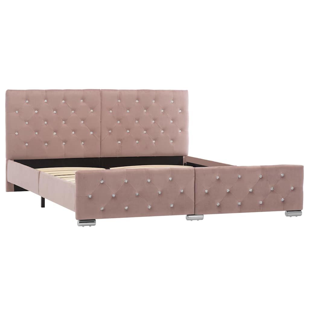 Giroletto Rosa in Velluto 160x200 cm vidaXL