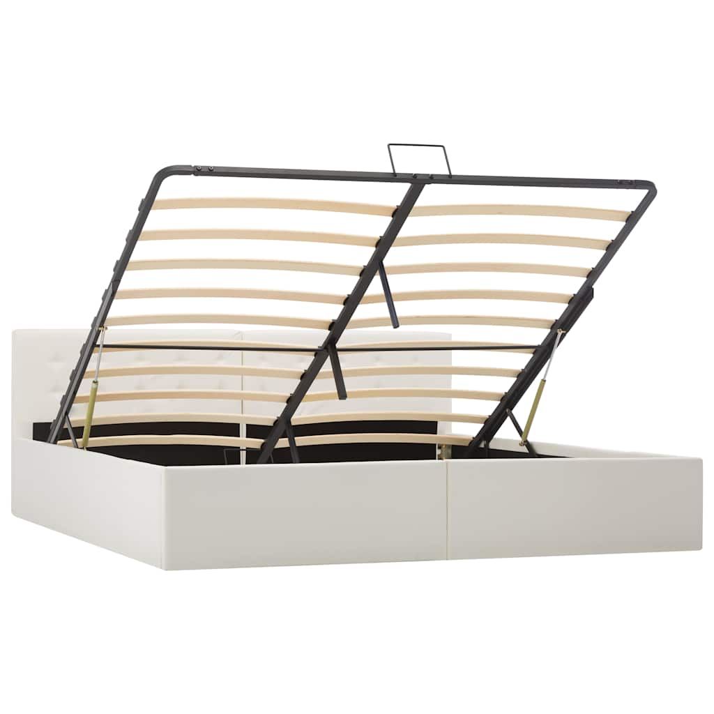 Giroletto con Contenitore Idraulico Bianco Similpelle 180x200cm vidaXL