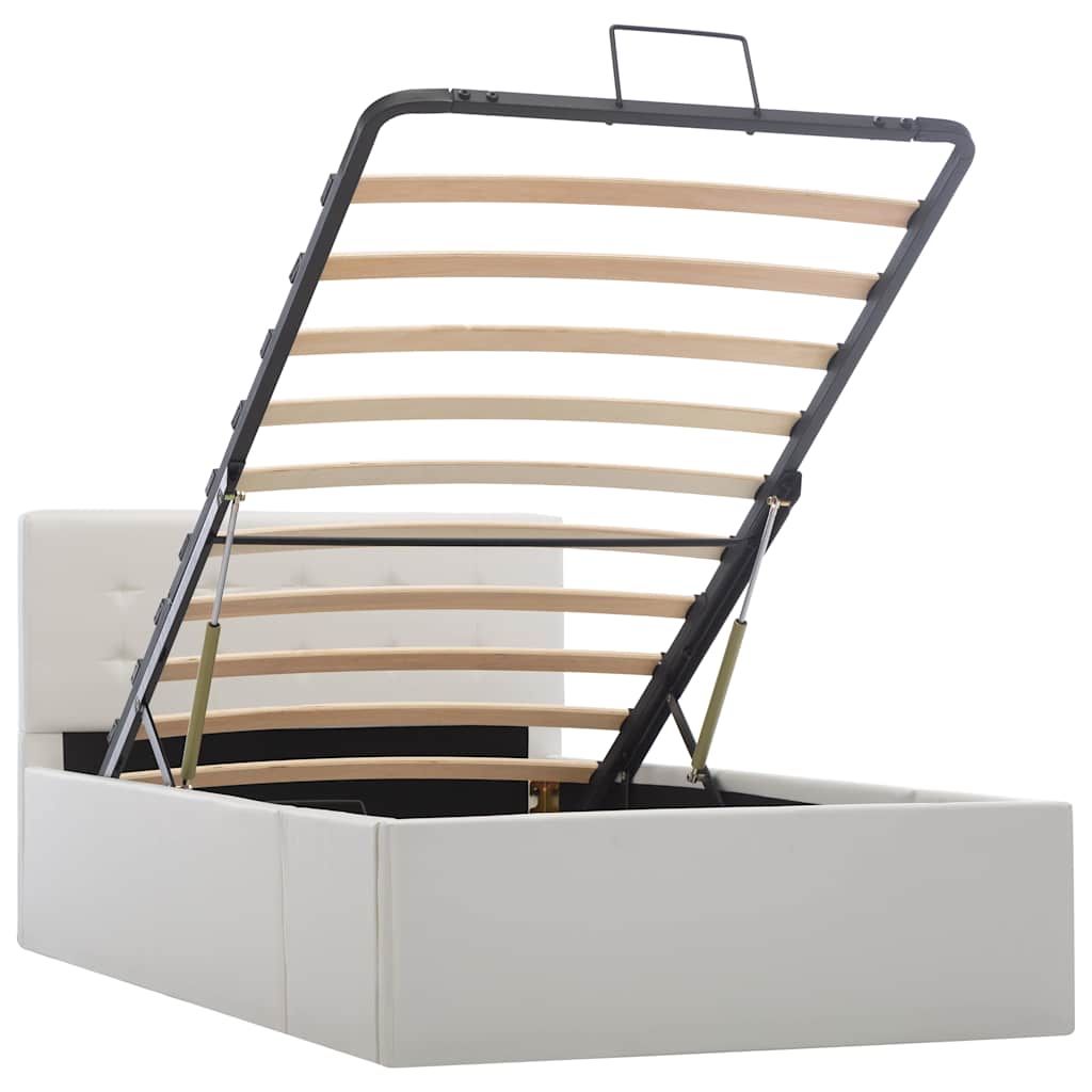 Giroletto con Contenitore Idraulico Bianco Similpelle 90x200cm vidaXL