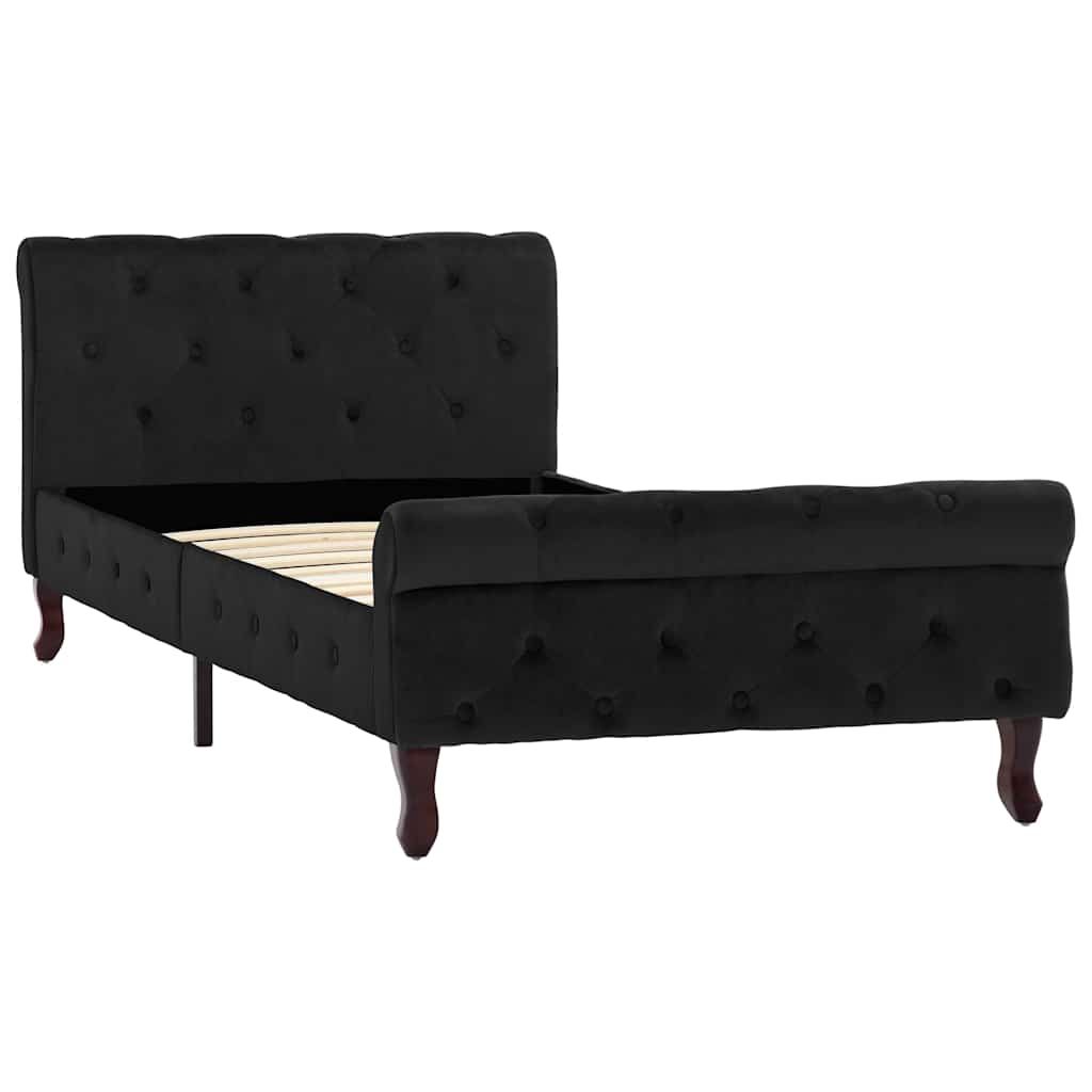 Giroletto Nero in Velluto 90x200 cm vidaXL