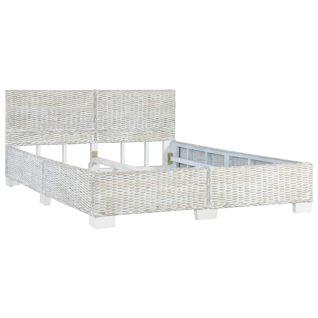 Giroletto senza Materasso Grigio Vero Rattan 140x200 cm vidaXL