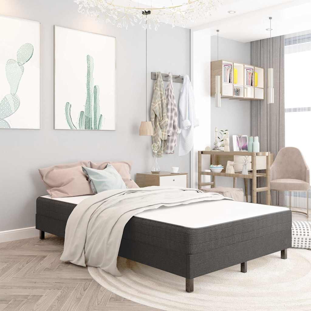 Letto a Molle Grigio Scuro in Tessuto 120x200 cm vidaXL