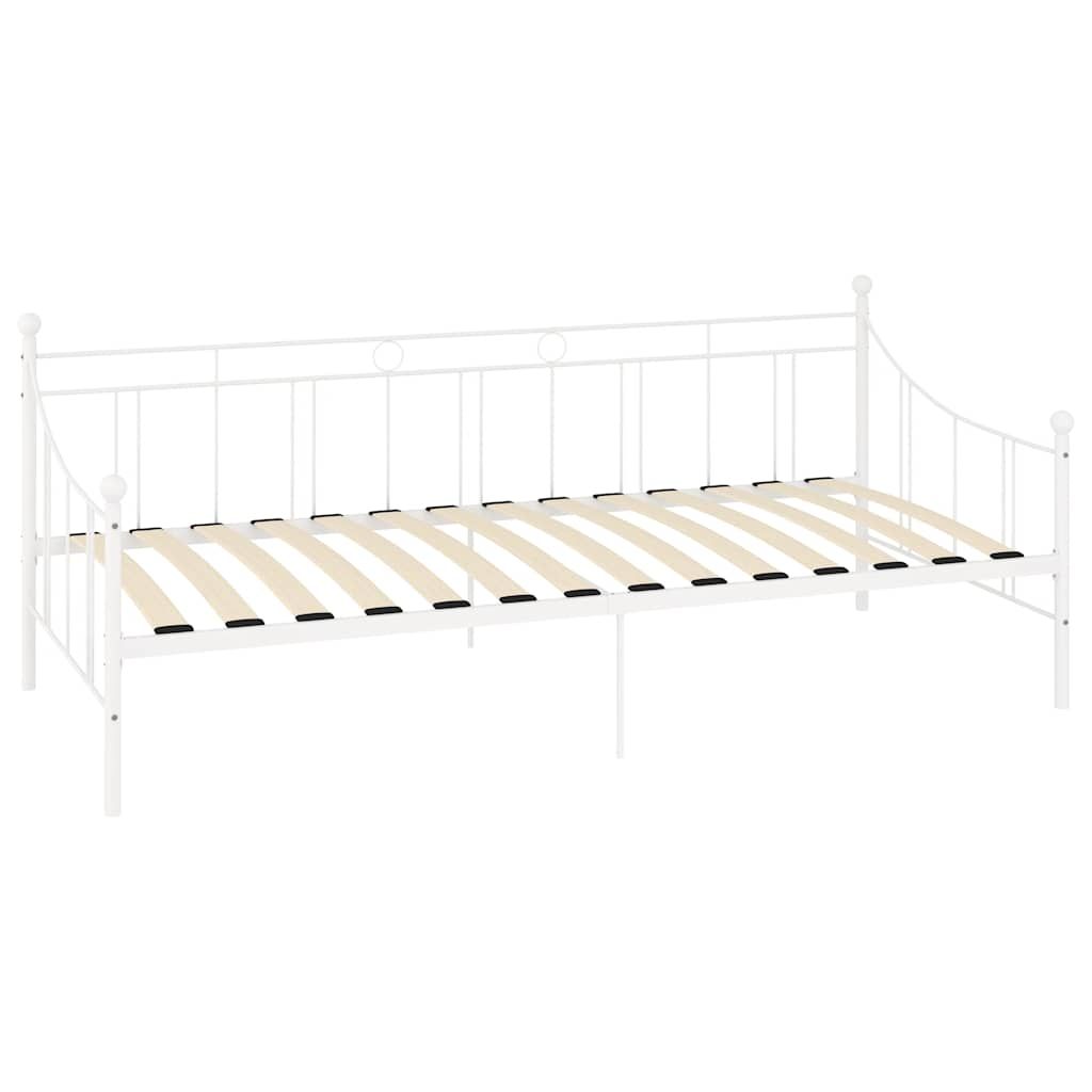 Telaio Divano Letto Bianco in Metallo 90x200 cm vidaXL
