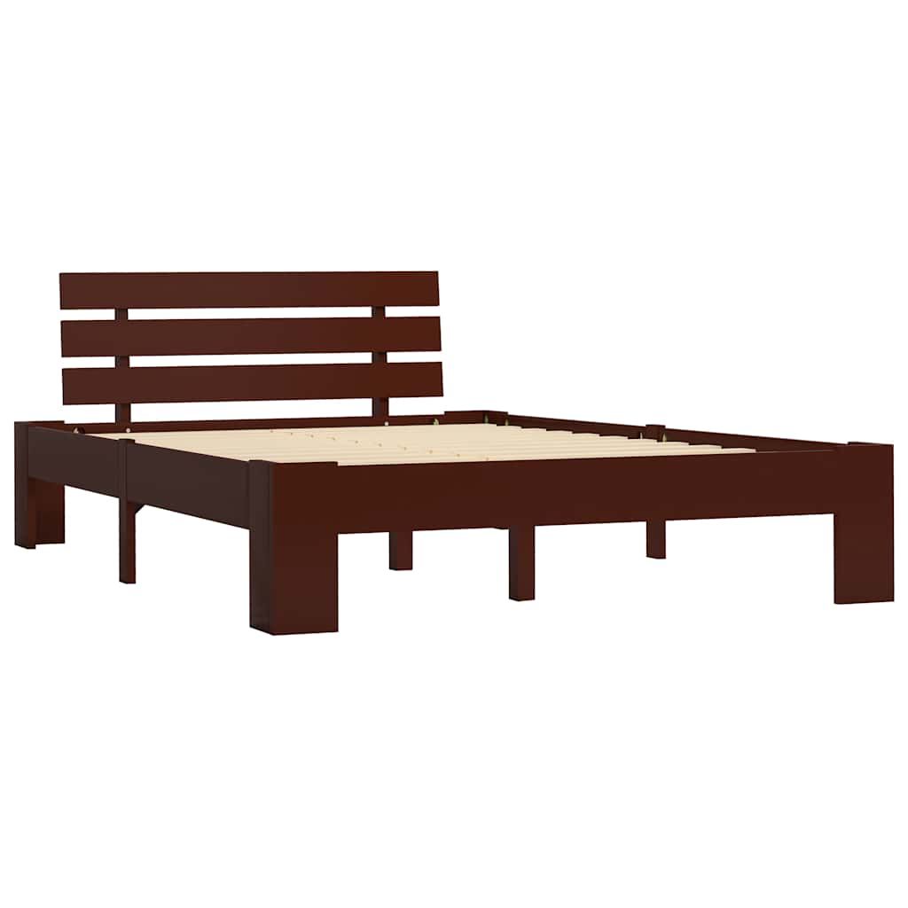 Giroletto senza Materasso Marrone Scuro 140x200 cm Legno Pino vidaXL