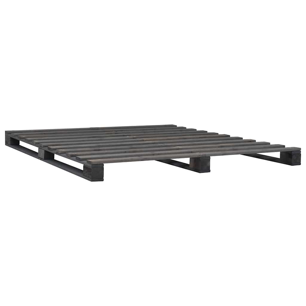 Giroletto in Pallet Grigio Legno Massello di Pino 120x200 cm vidaXL