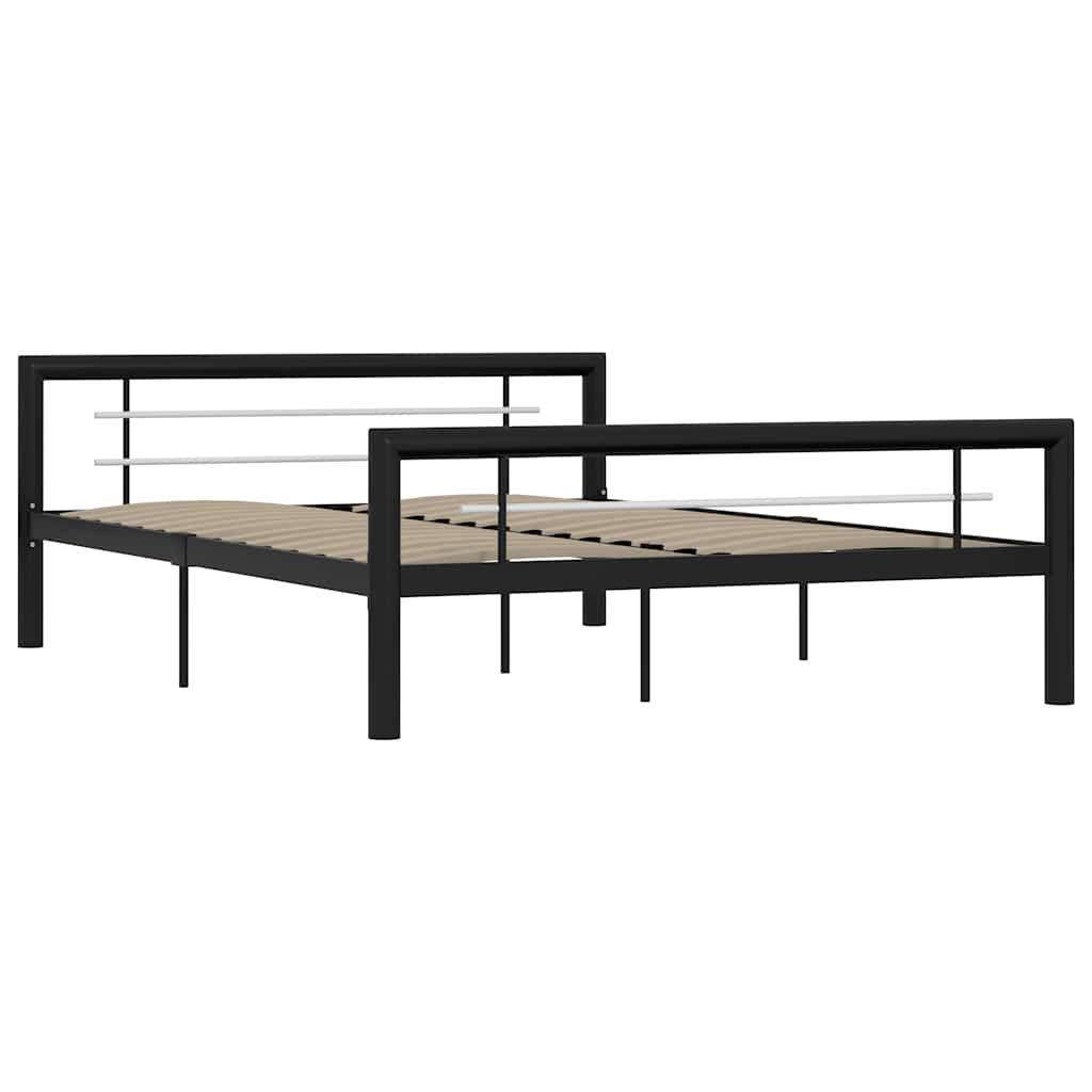Giroletto Bianco e Nero in Metallo 120x200 cm vidaXL