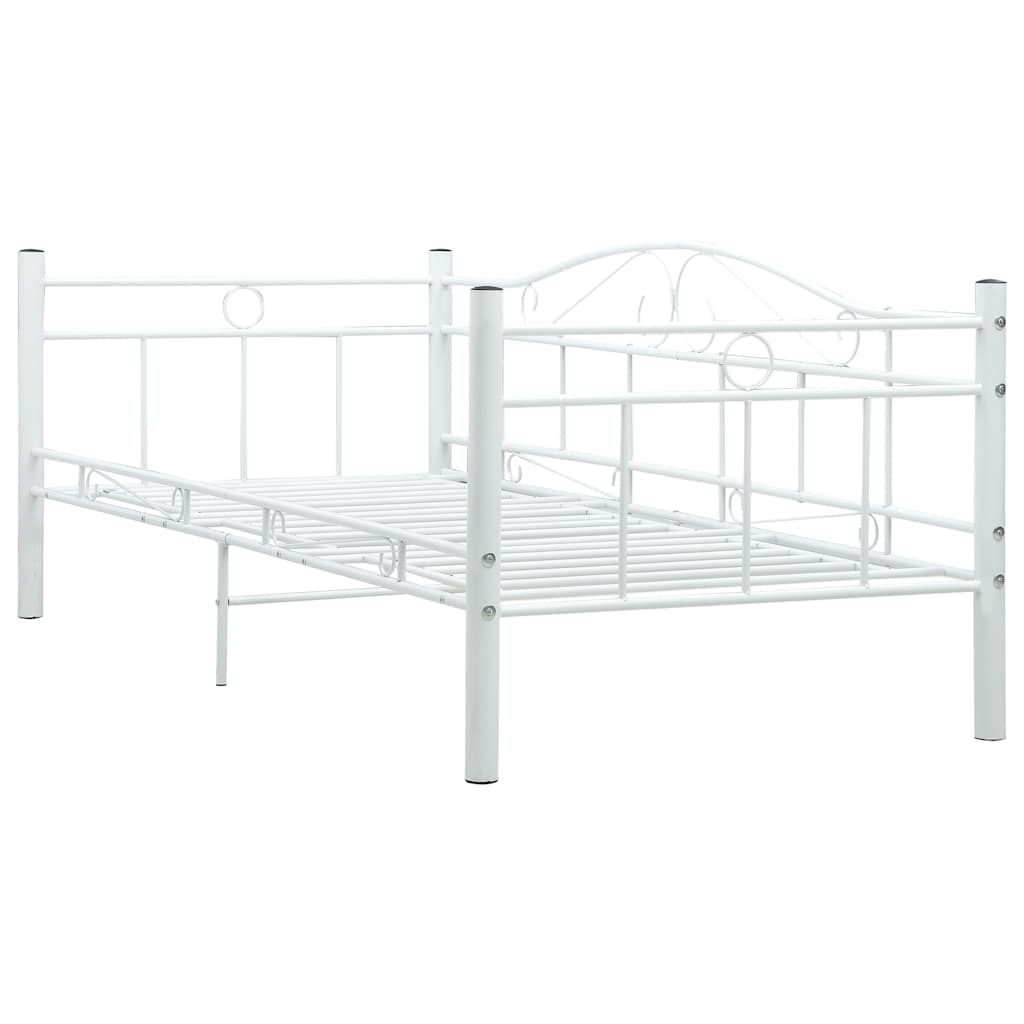 Telaio Divano Letto Bianco in Metallo 90x200 cm vidaXL