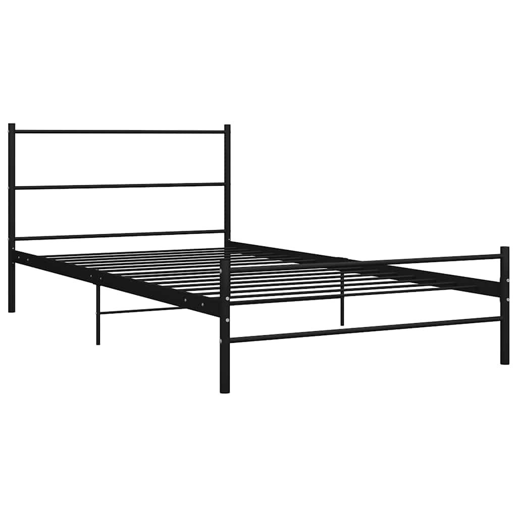 Giroletto Nero in Metallo 100x200 cm vidaXL