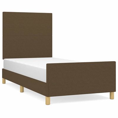 Giroletto senza Materasso Marrone Scuro 90x190 cm Tessuto vidaXL