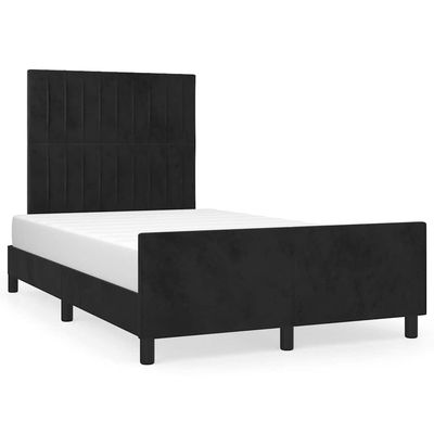 Giroletto senza Materasso Nero 120x200 cm Velluto vidaXL