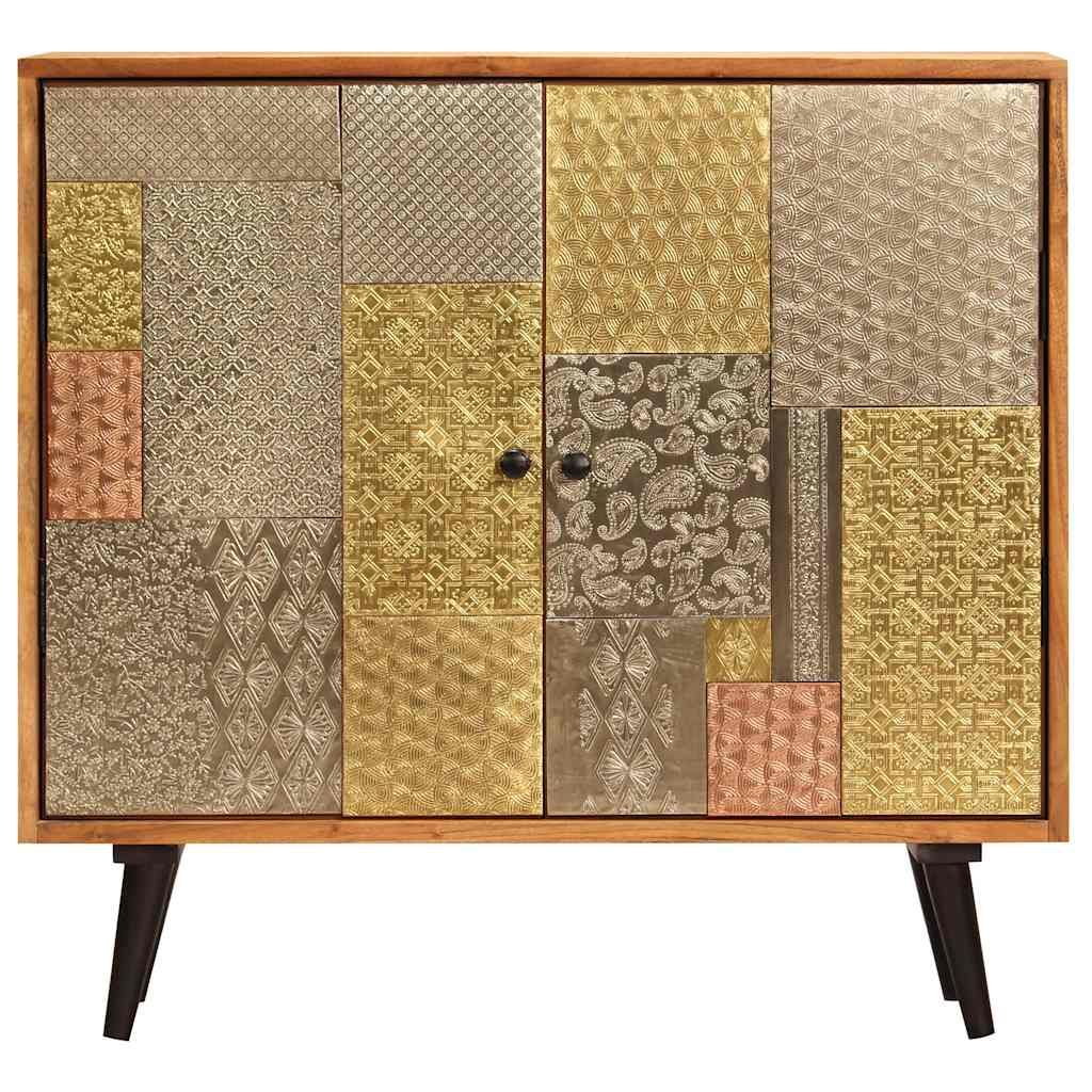 Credenza 80x30x75 cm in Legno Massello di Acacia vidaXL
