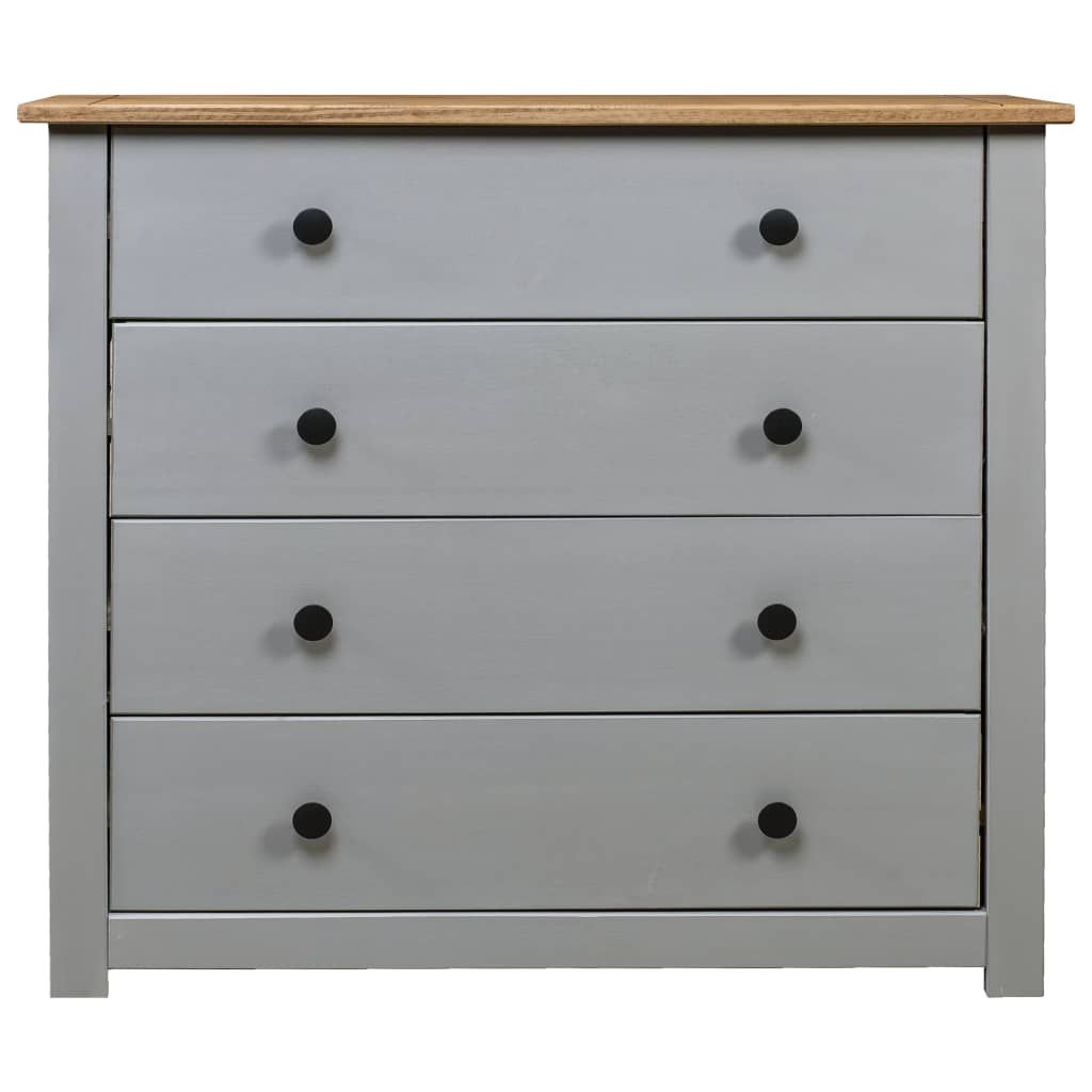 Armadietto Grigio 80x40x73 cm in Legno di Pino Modello Panama vidaXL