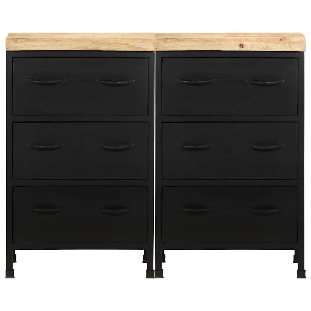 Credenza con 6 Cassetti in Legno di Mango Grezzo vidaXL