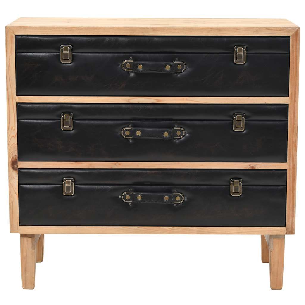 Cassettiera in Legno Massello di Abete 80x36x75 cm vidaXL