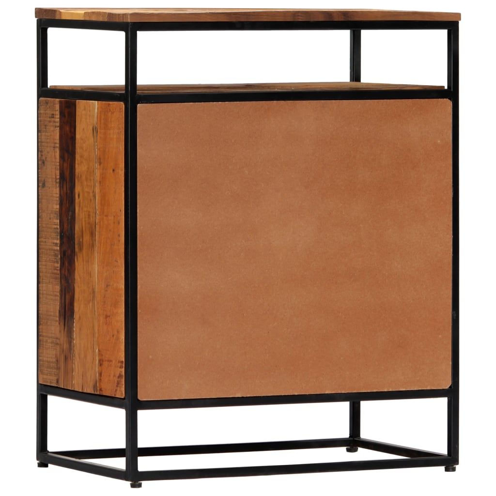 Credenza 60x35x76 cm in Legno Massello di Recupero e Acciaio vidaXL