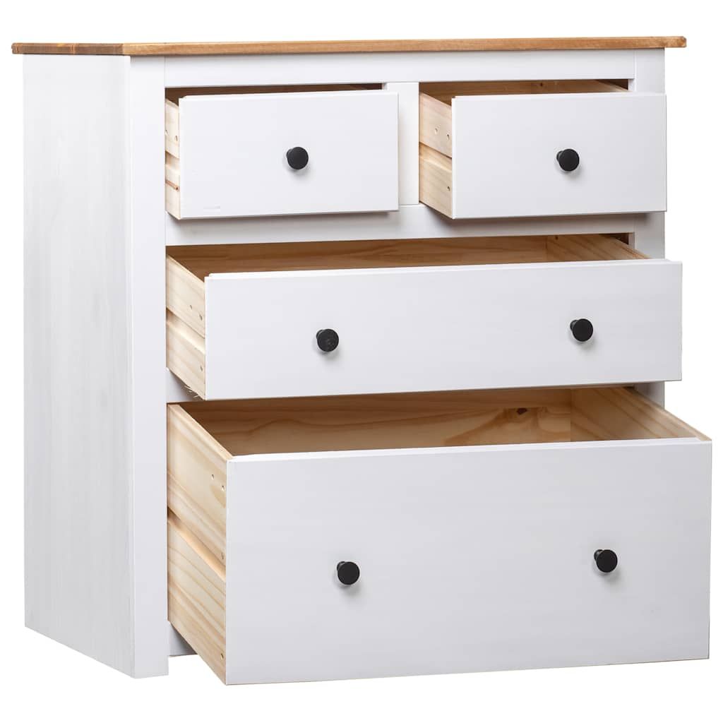 Credenza Bianca 80x40x83 cm in Legno Massello di Pino Panama vidaXL