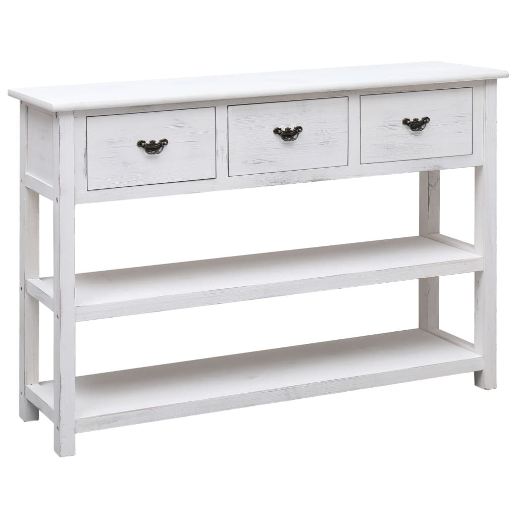 Credenza Stile Antico Bianca 115x30x76 cm in Legno vidaXL