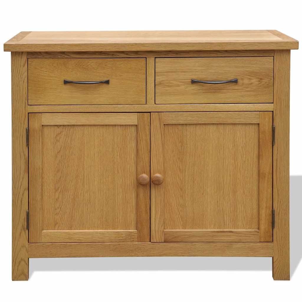 Credenza 90x33,5x83 cm in Legno Massello di Rovere vidaXL