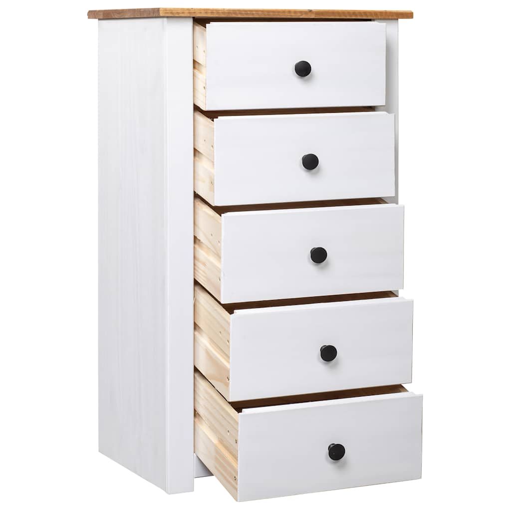 Credenza Bianca 46x40x89 cm in Legno Massello di Pino Panama vidaXL