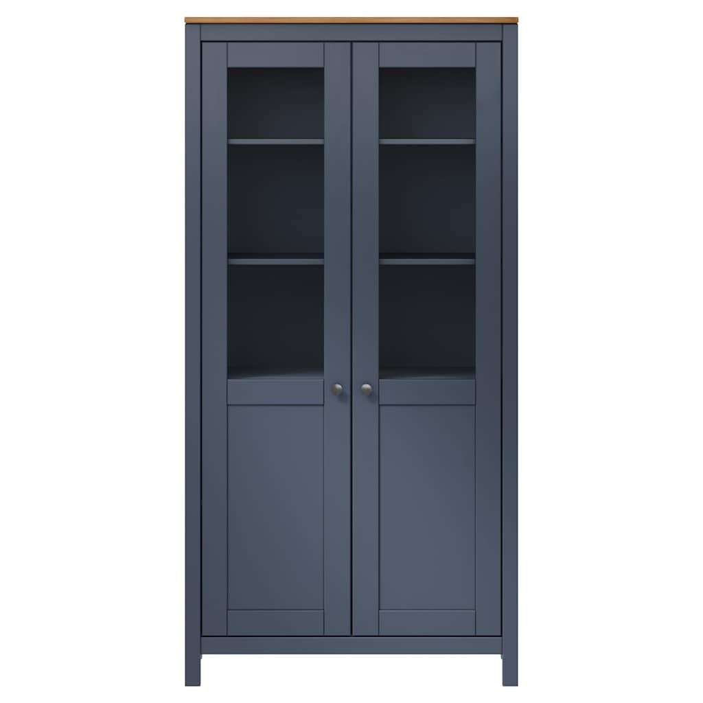 Credenza Alta Hill Grigia 85x37x170,5 cm in Legno di Pino vidaXL