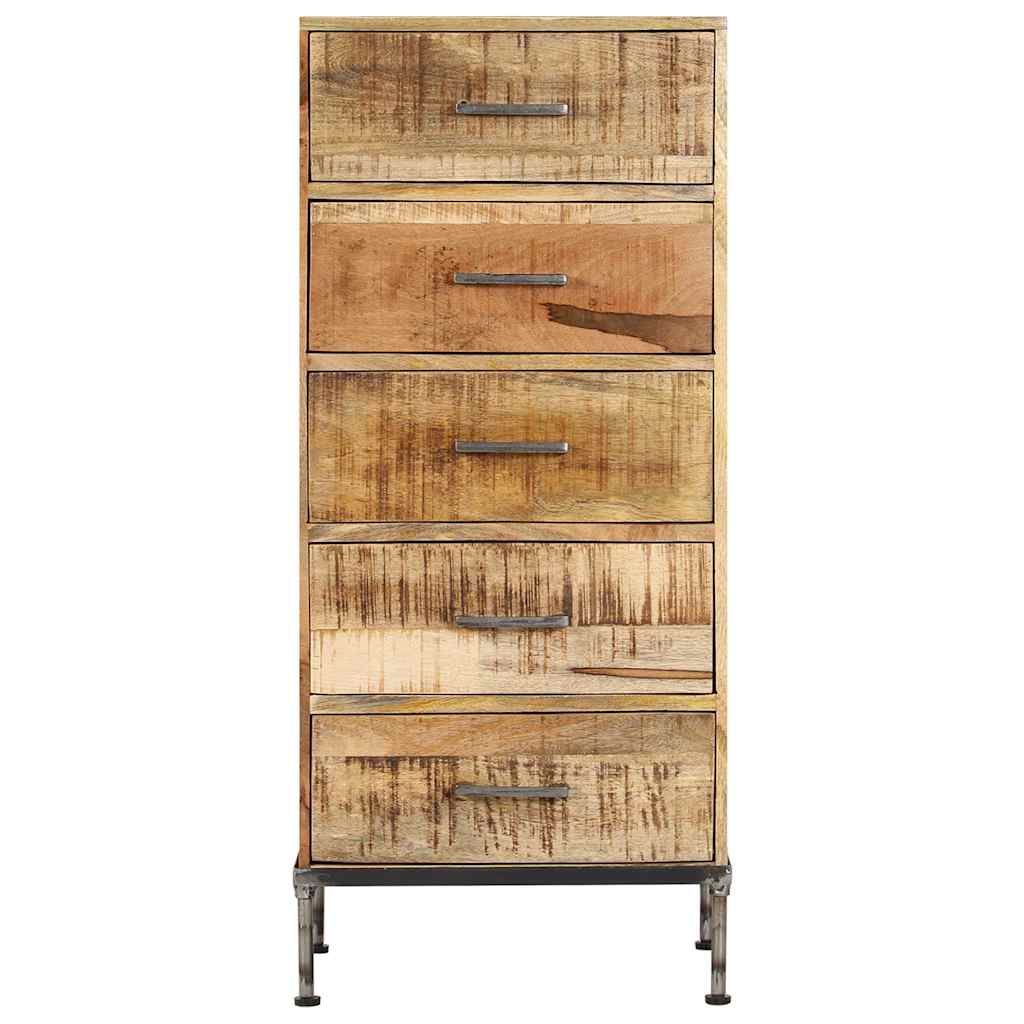Cassettiera 45x35x106 cm in Legno Massello di Mango vidaXL
