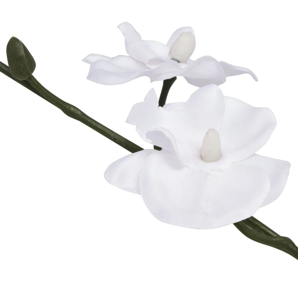Orchidea Artificiale con Vaso 30 cm Bianca vidaXL