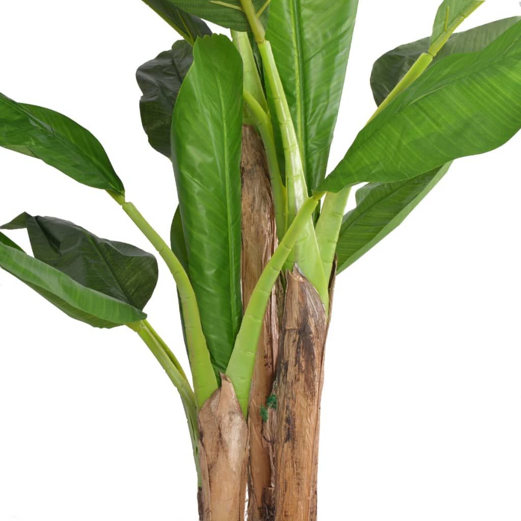 Albero Banana Artificiale con Vaso 175 cm Verde vidaXL