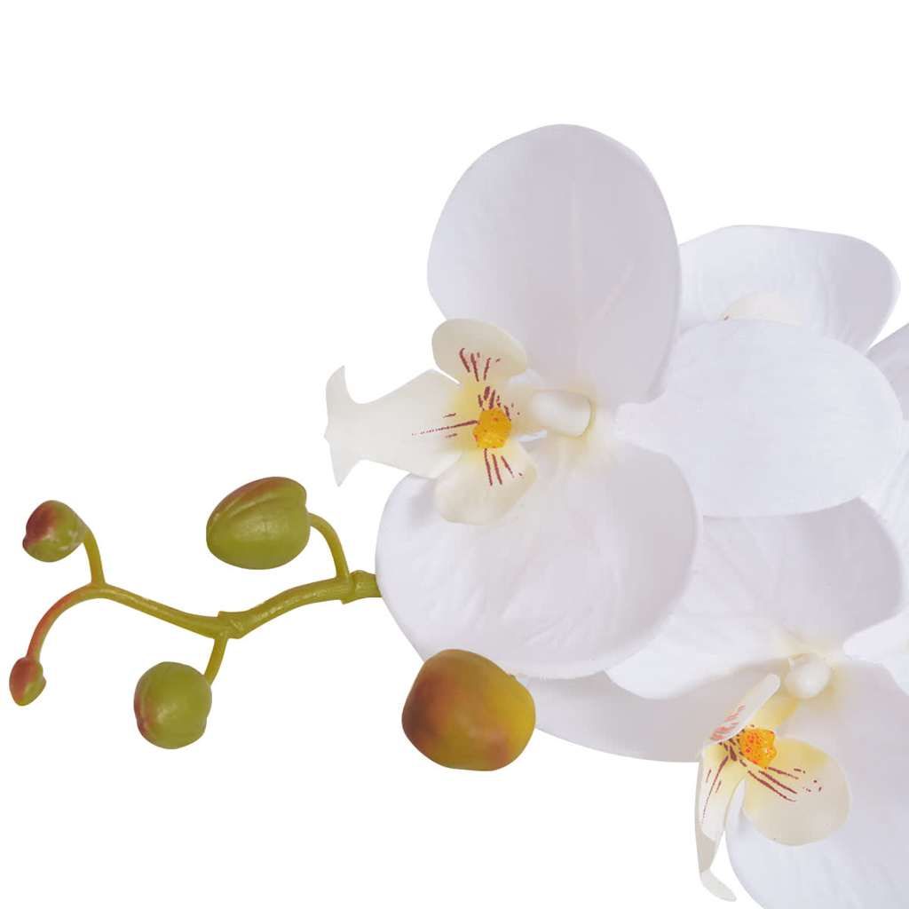 Orchidea Artificiale con Vaso75 cm Bianca vidaXL