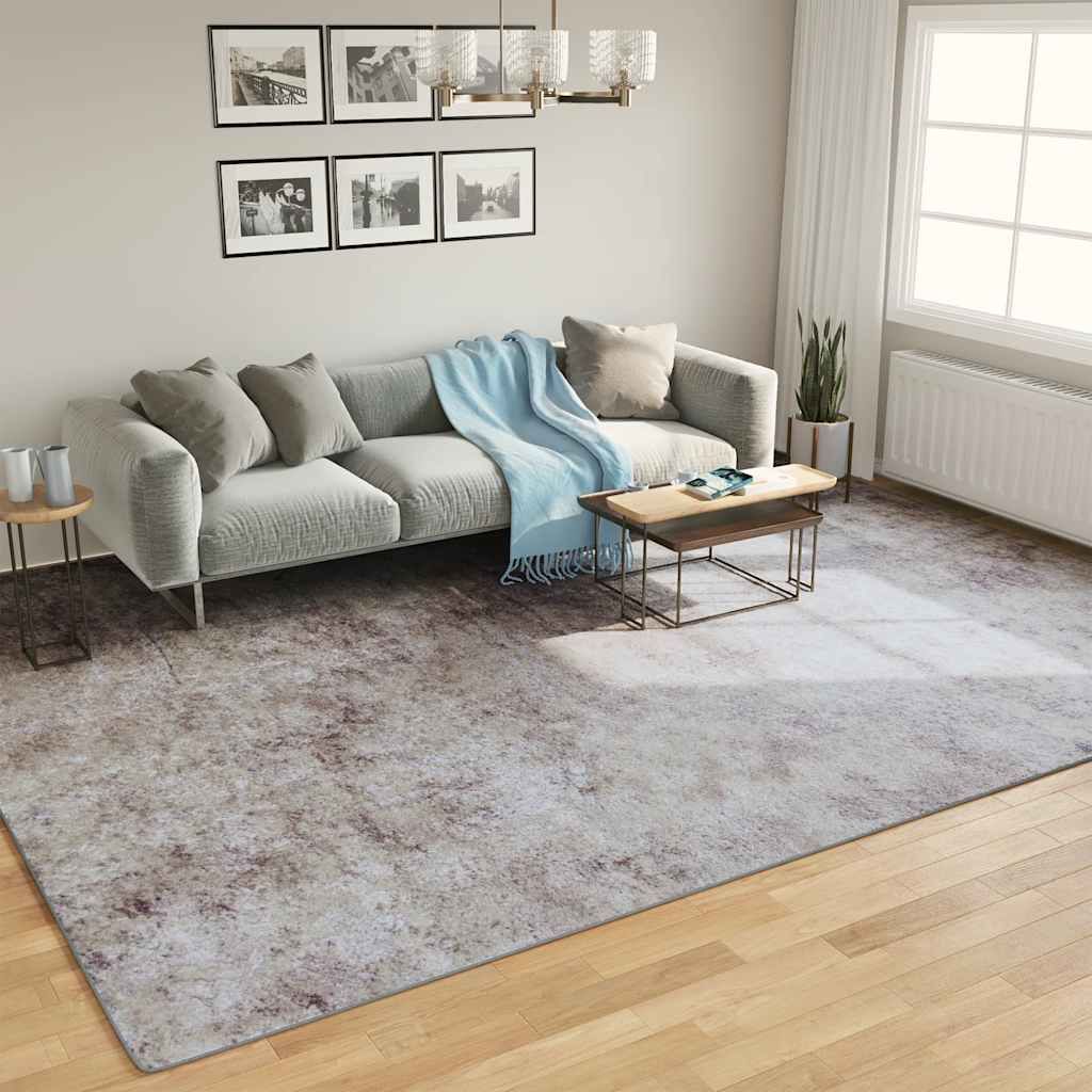 Tappeto Lavabile Grigio 400x300 cm vidaXL