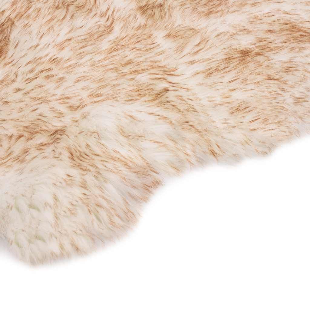 Tappeto in Similpelle di Pecora 60x90 cm Marrone Melange vidaXL