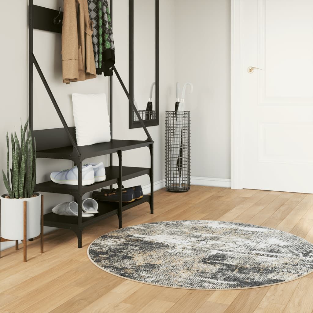 Tappeto Lavabile Multicolore Ø 120 cm vidaXL