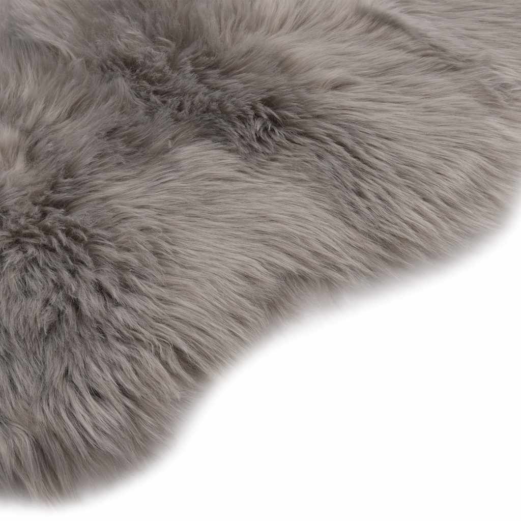 Tappeto in Similpelle di Pecora 60x90 cm Grigio Chiaro vidaXL