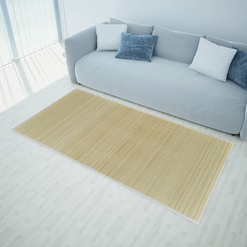 Tappeto Rettangolare in Bambù Naturale 80 x 200 cm vidaXL