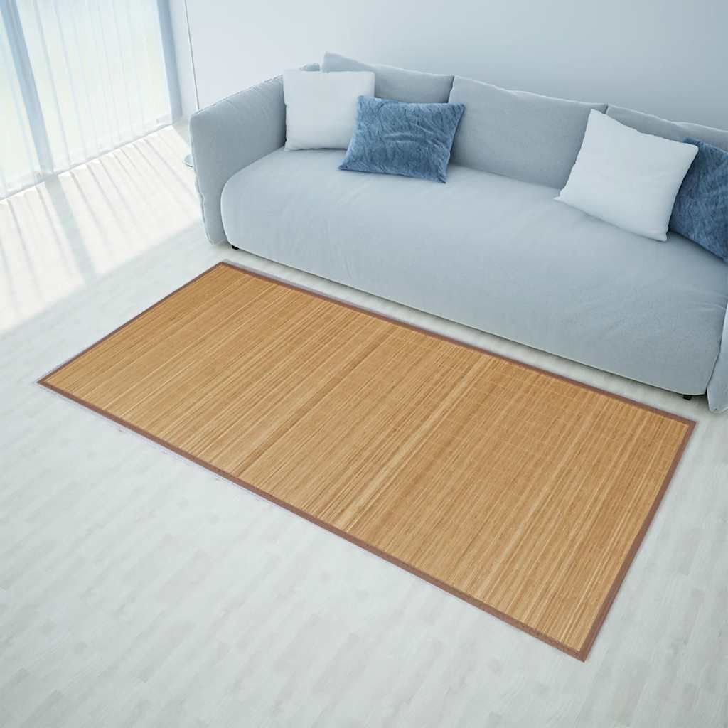 Tappeto Rettangolare in Bambù Marrone 120 x 180 cm vidaXL
