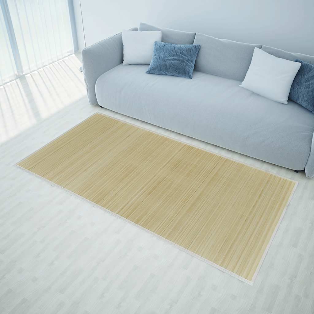 Tappeto Rettangolare in Bambù Naturale 150 x 200 cm vidaXL
