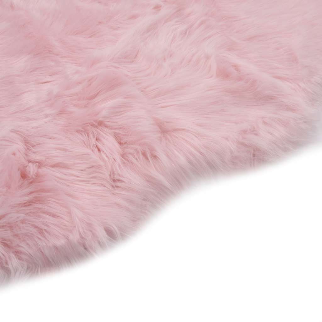 Tappeto in Similpelle di Pecora 60x90 cm Rosa vidaXL