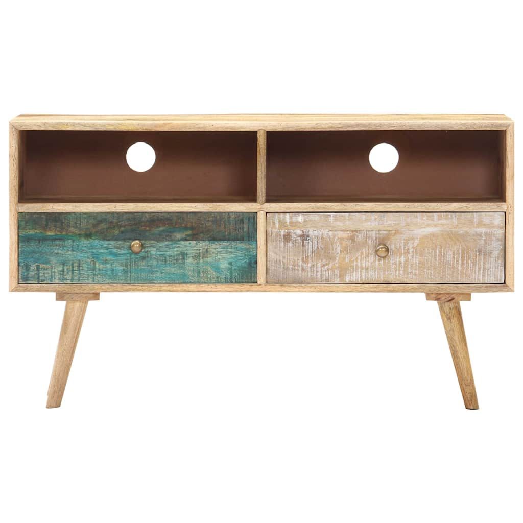 Mobile Porta TV 88x30x50 cm in Legno Massello di Mango vidaXL