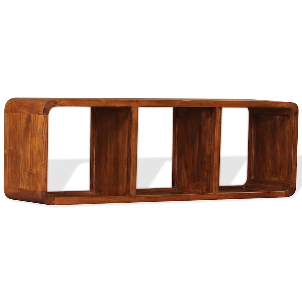 Mobile TV in Legno Massello con Finitura Ambra 120x30x40 cm vidaXL