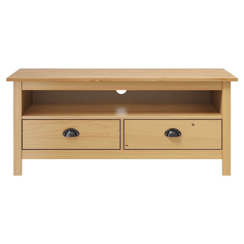Mobile Porta TV Hill Marrone ambra 110x40x47 cm Legno di Pino vidaXL