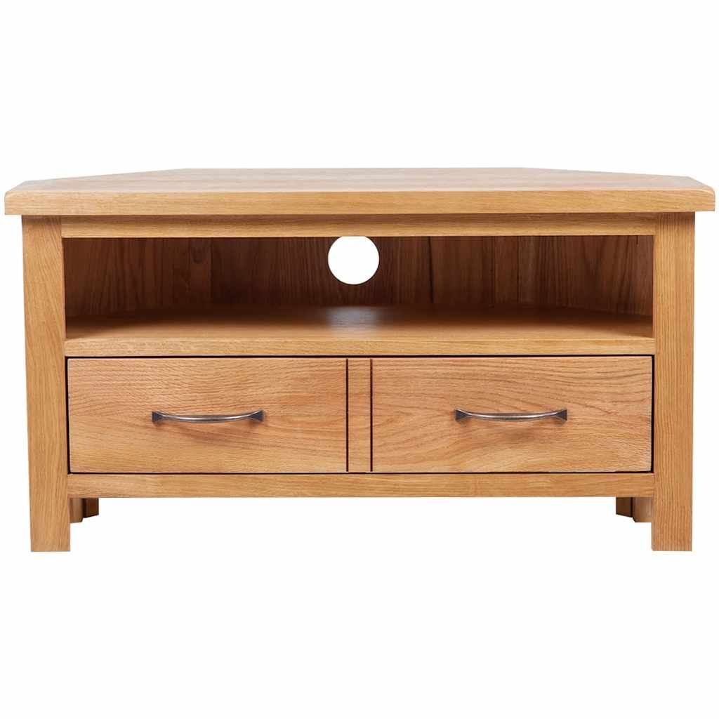 Mobile TV con Cassetto 88 x 42 x 46 cm Legno Massello di Rovere vidaXL