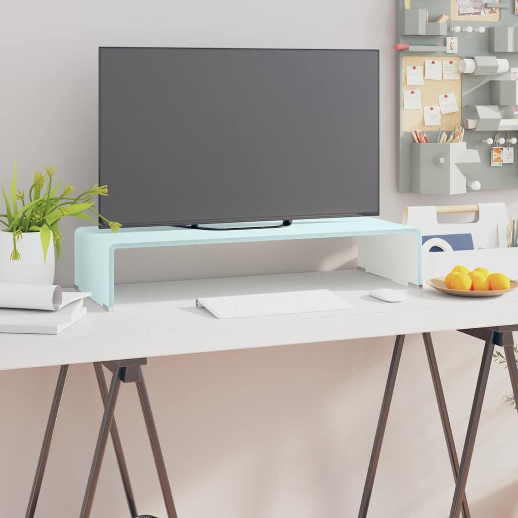 Supporto TV / Rialzo Monitor in Vetro Verde 70x30x13 cm vidaXL