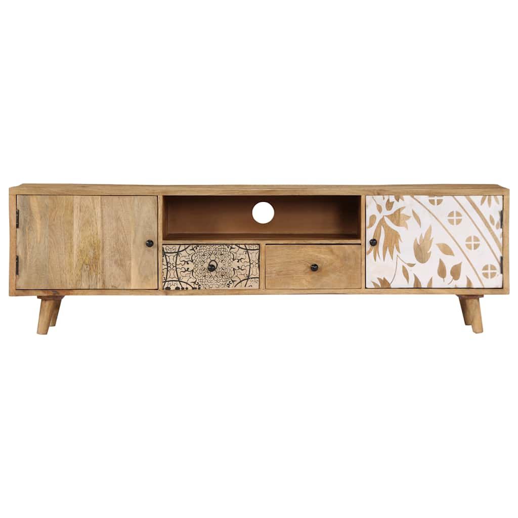 Mobile Porta TV 140x30x40 cm in Legno Massello di Mango vidaXL