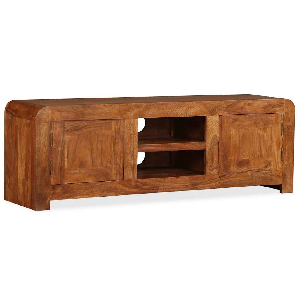 Mobile TV in Legno Massello con Finitura Ambra 120x30x40 cm vidaXL