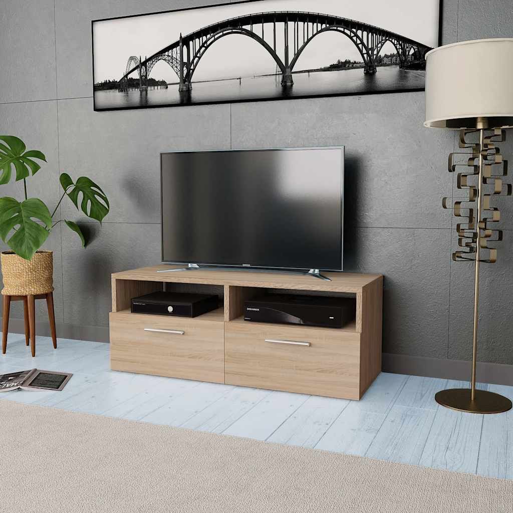 Mobile Porta TV in Legno Multistrato 95x35x36 cm Rovere vidaXL