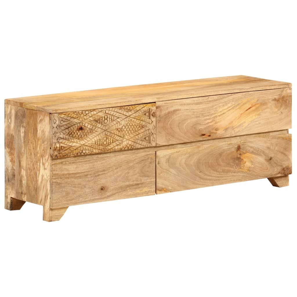 Mobile Porta TV in Legno Massello di Mango 110x30x40 cm vidaXL