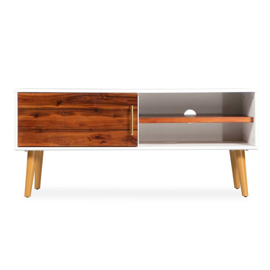 Mobile Porta TV in Legno Massello di Acacia 120x35x45 cm vidaXL