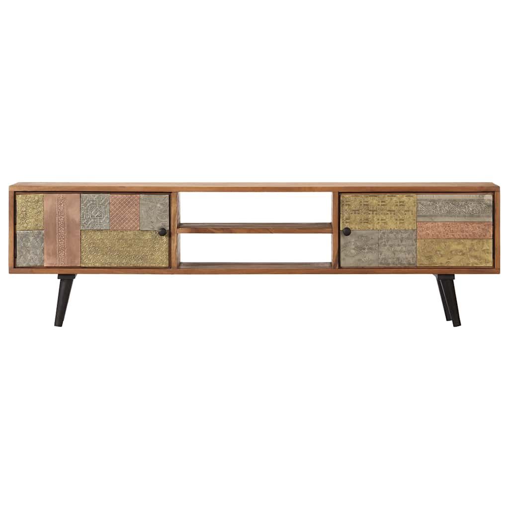 Mobile Porta TV 140x30x40 cm in Legno Massello di Acacia vidaXL