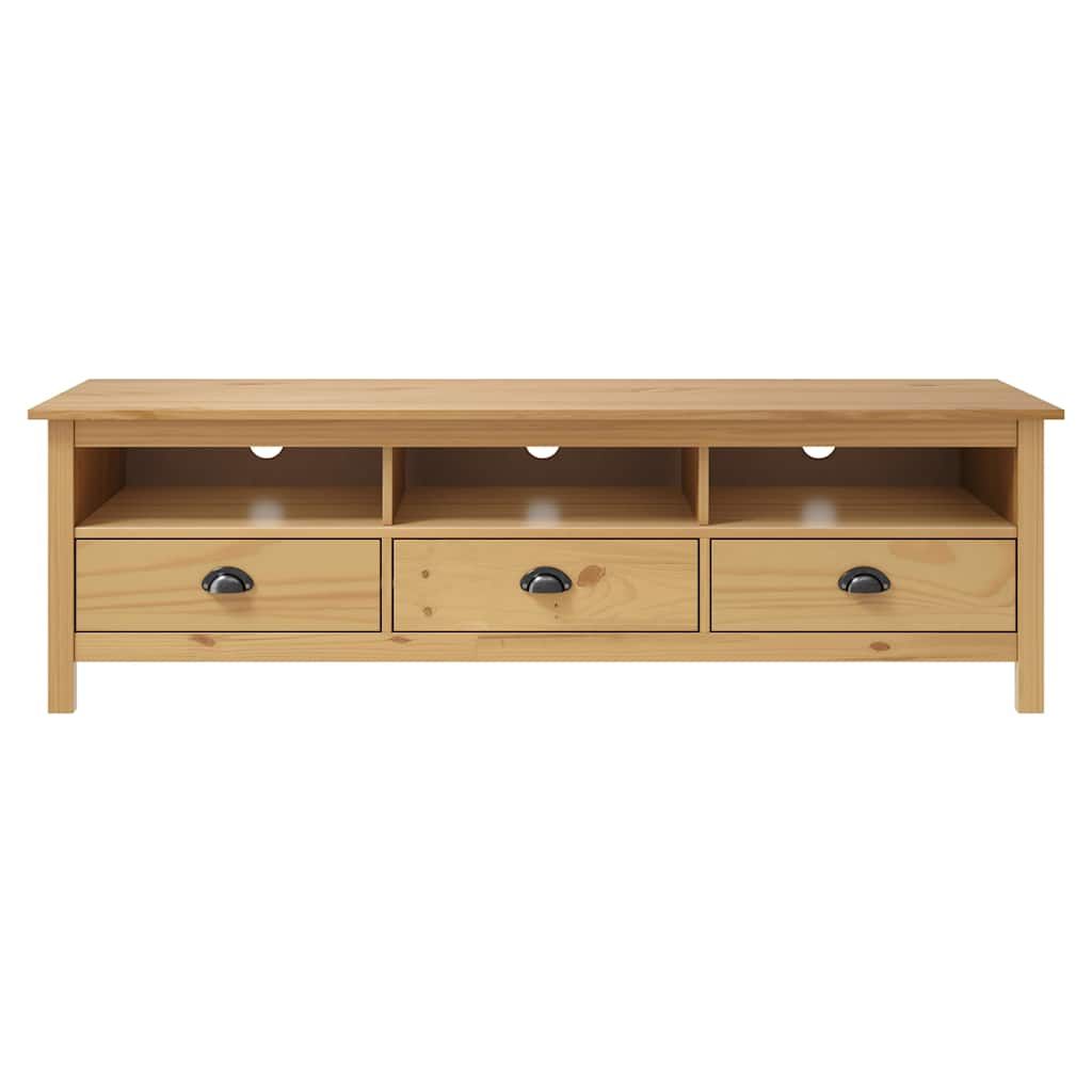Mobile Porta TV Hill Marrone ambra 158x40x47cm Legno Pino vidaXL